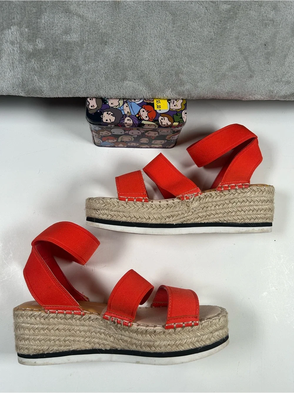 Dolce Vita Orange Espadrille Platform Sandals